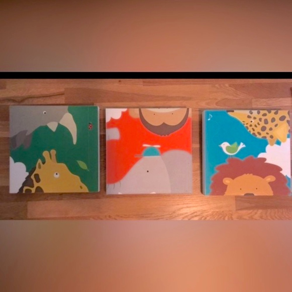 Jungle Animals-Canvas set of 3